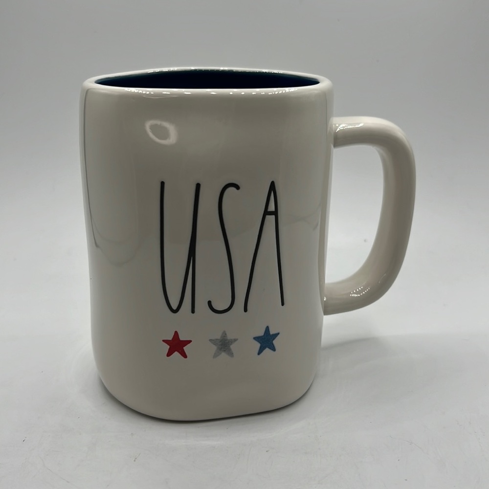 Rae Dunn USA Mug Blue Inside